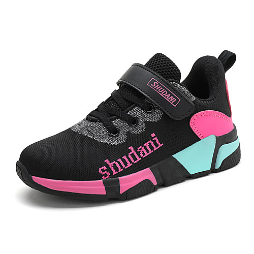 

Girls' Comfort Flyknit Athletic Shoes Little Kids(4-7ys) / Big Kids(7years ) Running Shoes / Walking Shoes Purple / Red / Black Summer / Fall / Color Block / Slogan