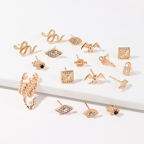

Women's Stud Earrings Earrings Classic Snake Cactus Statement Classic Vintage Trendy Fashion Imitation Diamond Earrings Jewelry Gold For Birthday Gift Vacation Street Festival 1pack