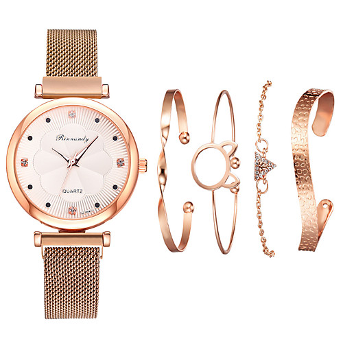 

Women's Steel Band Watches New Arrival Fashion Black Blue Red Stainless Steel Chinese Quartz Rose Gold Purple Red Chronograph Cute New Design 1 set Analog One Year Battery Life