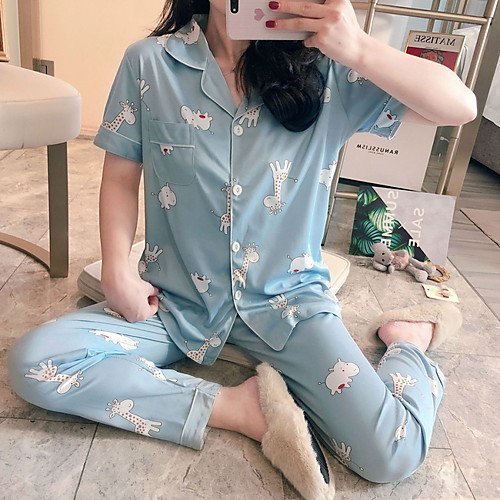 

Women's Suits Nightwear Yellow Blushing Pink Blue M L XL