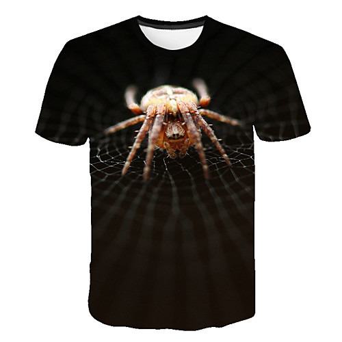 

Men's Daily Sports Street chic / Exaggerated T-shirt - Geometric / 3D / Animal Print Black