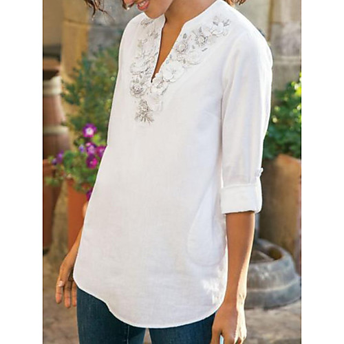 

Women's Daily Shirt - Solid Colored White