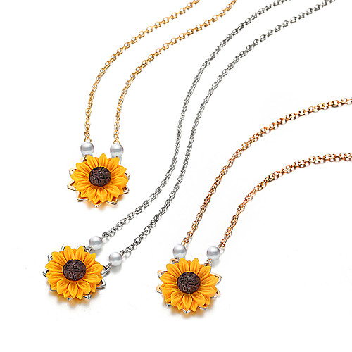 

Women's Pendant Necklace Necklace Friends European Romantic Casual / Sporty Sweet Chrome Gold Silver Red 45 cm Necklace Jewelry 1pc For Street Festival