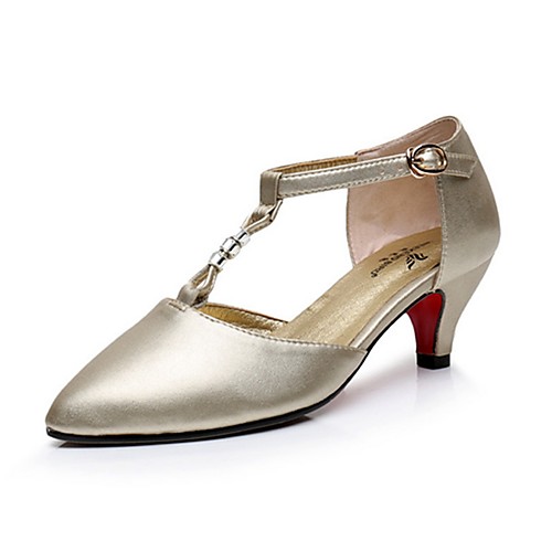 

Women's Modern Shoes PU Heel Thick Heel Dance Shoes Gold / Silver