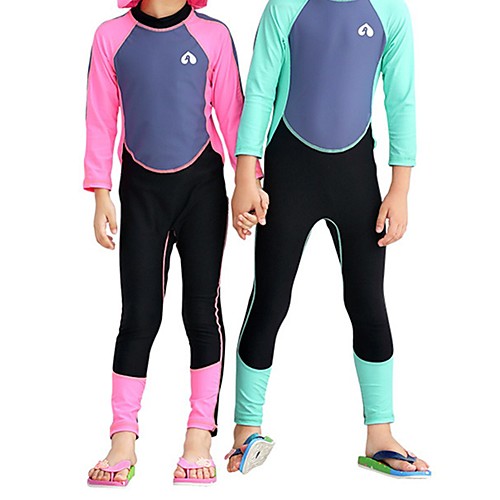 

Boys' Girls' Rash Guard Dive Skin Suit Top Bottoms UV Sun Protection Breathable Full Body Swimming Diving Water Sports Patchwork Spring Summer / Kid's