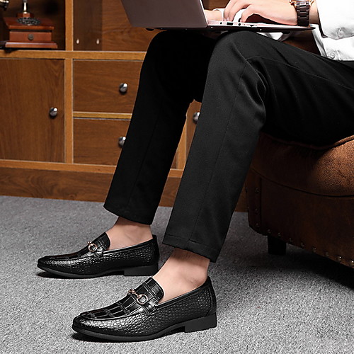 

Men's PU Spring Business Loafers & Slip-Ons Brown / Black