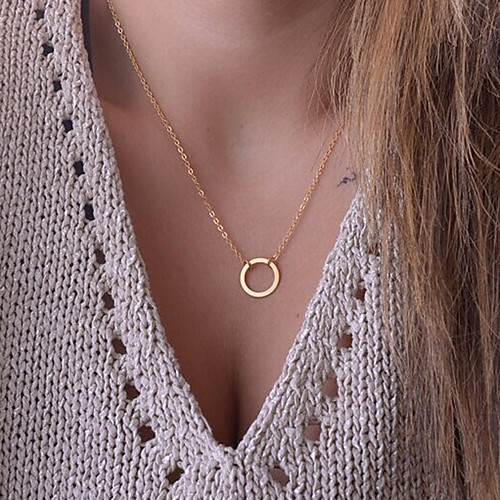 

Women's Pendant Necklace Necklace Friends European Romantic Casual / Sporty Sweet Chrome Gold Silver 45 cm Necklace Jewelry 1pc For Street Festival