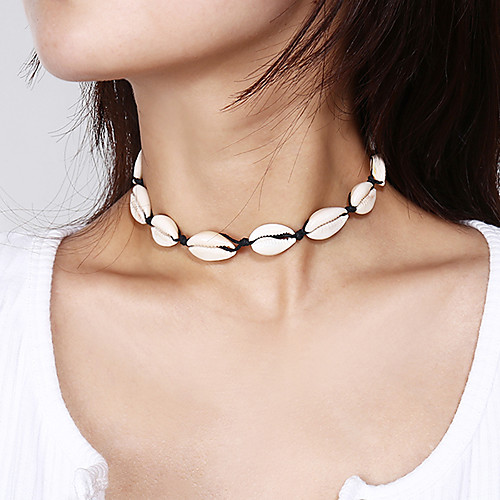 

Women's Necklace Friends European Romantic Casual / Sporty Sweet Chrome Black White Red 31 cm Necklace Jewelry 1pc For Street Festival