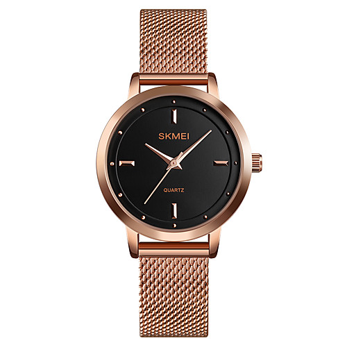 

SKMEI Women's Quartz Watches Casual Fashion Black Silver Rose Gold Stainless Steel Chinese Quartz Rose Gold Silver Black Water Resistant / Waterproof New Design Cool 30 m 1 pc Analog One Year Battery