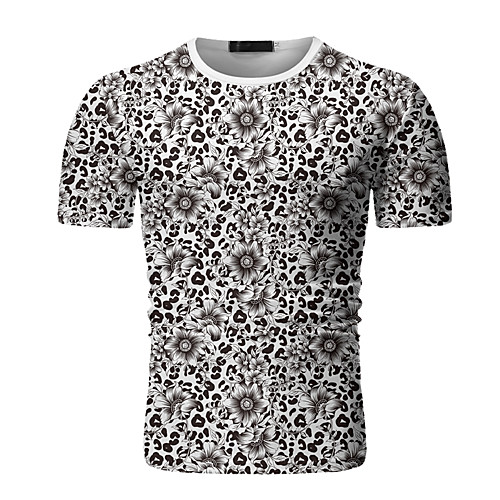 

Men's Daily Going out T-shirt - Geometric Yellow