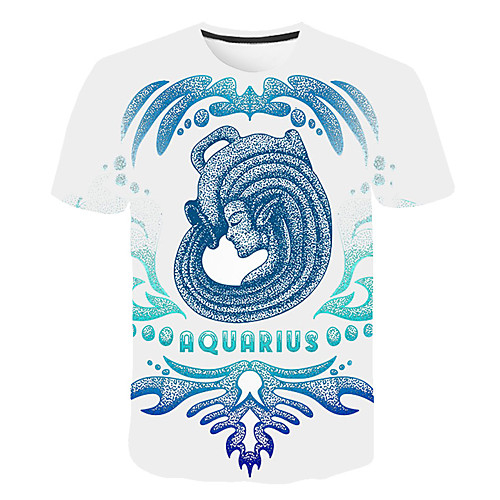 

Men's Daily Going out Basic T-shirt - 3D / Graphic / Cartoon Print White