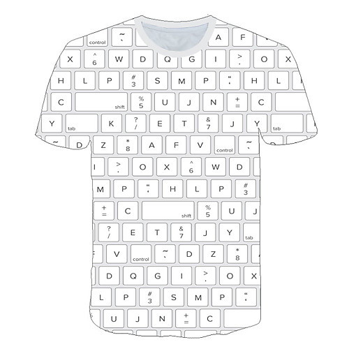

Men's Daily Sports Street chic / Exaggerated T-shirt - Geometric / 3D / Machine Print White
