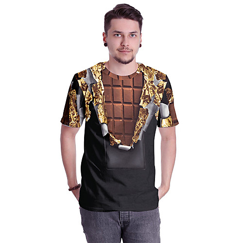 

Inspired by Galaxy T-shirt Terylene Food Printing For Men's / Women's
