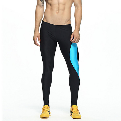 

Compression Gym Men's Normal Nylon Sexy Long Johns Color Block Mid Waist