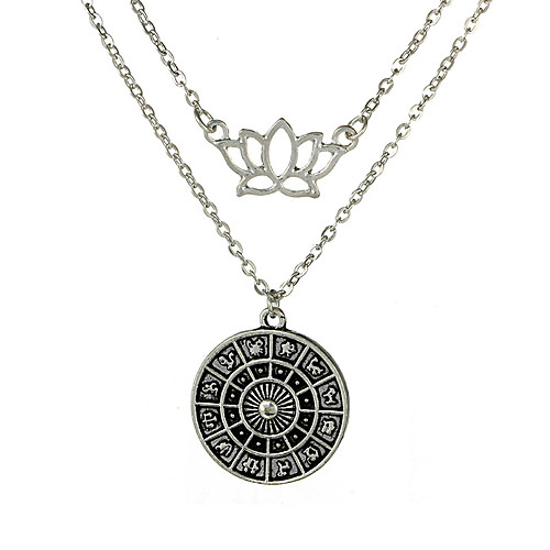 

Women's Necklace Friends European Romantic Casual / Sporty Sweet Chrome Silver 60 cm Necklace Jewelry 1pc For Street Festival