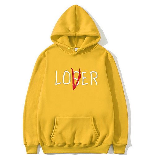 

Men's Casual Hoodie - Geometric / Solid Colored Yellow US32 / UK32 / EU40