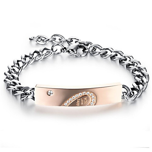 

Men's Chain Bracelet Classic Fashion Fashion Titanium Steel Bracelet Jewelry Gold / Silver For Party Evening Gift
