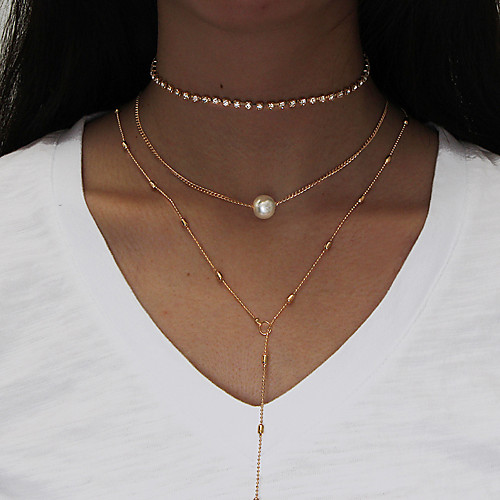 

Women's Pendant Necklace Necklace Friends European Romantic Casual / Sporty Sweet Chrome Gold Silver 50 cm Necklace Jewelry 1pc For Street Festival