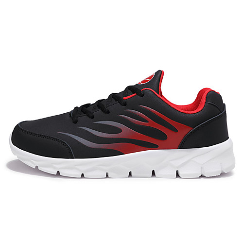 

Men's Microfiber Fall / Spring & Summer Sporty / Casual Athletic Shoes Running Shoes / Walking Shoes Breathable Color Block Black / White / Black / Red