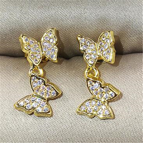 

Women's Drop Earrings Classic Fashion Stylish Imitation Diamond Earrings Jewelry Rose Gold / Gold / Silver For Gift Festival 1 Pair