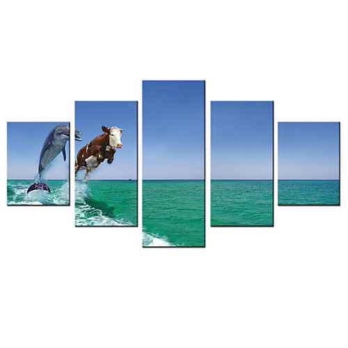 

5 Pieces Printing Decorative Painting Oil Painting Home Decorative Wall Art Picture Paint on Canvas Prints Animals
