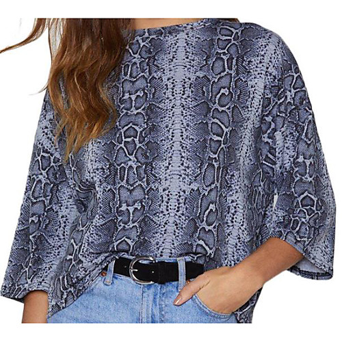 

Women's Daily Blouse - Geometric Blue