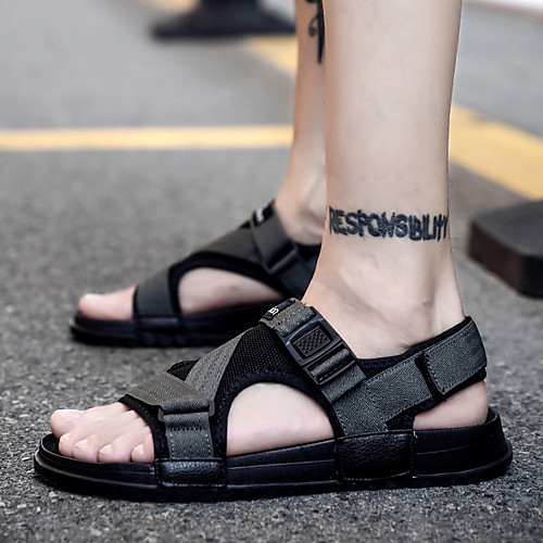 

Men's Comfort Shoes Rubber Spring & Summer Classic Sandals Waterproof Black / Gray