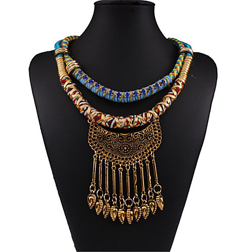 

Women's Pendant Necklace Braided Flower Fashion Chrome Gold 455 cm Necklace Jewelry For