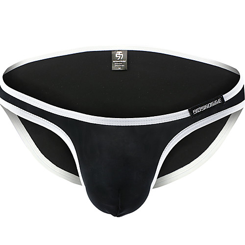 

Men's Basic Briefs Underwear - Normal Low Waist Black White Purple M L XL