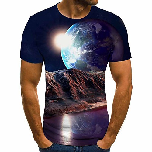 

Men's Daily T-shirt - 3D Print Blue