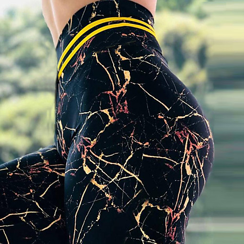 

Women's High Waist Yoga Pants Winter 3D Print Black Running Fitness Gym Workout Leggings Sport Activewear Quick Dry Butt Lift Tummy Control High Elasticity Skinny