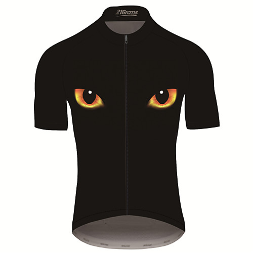 

21Grams Men's Short Sleeve Cycling Jersey 100% Polyester Black / Yellow Animal Bike Jersey Top Mountain Bike MTB Road Bike Cycling UV Resistant Breathable Quick Dry Sports Clothing Apparel / Stretchy