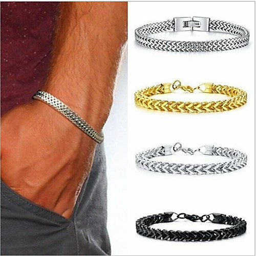 

Chain Bracelet Thick Chain Love Simple Trendy Alloy Bracelet Jewelry Gold / Silver / Black For Sport Gift Formal Birthday Festival