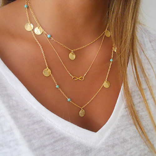 

Women's Pendant Necklace Necklace Friends European Romantic Casual / Sporty Sweet Chrome Gold 45 cm Necklace Jewelry 1pc For Street Festival