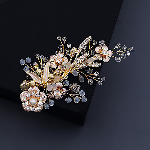 

Women's For Wedding Anniversary Gift Formal Crystal Rhinestone Alloy Golden 1pc