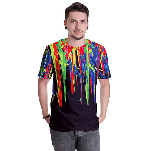 

Inspired by Galaxy T-shirt Terylene Mixed Color Printing For Men's / Women's