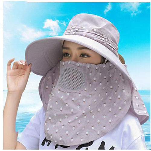 

Hiking Hat Fishing Hat Fisherman Hat Windproof Sunscreen UV Resistant Breathable Solid Color Chinlon Autumn / Fall Spring Summer for Women's Camping / Hiking Hunting Fishing Dark Pink Purple Pink