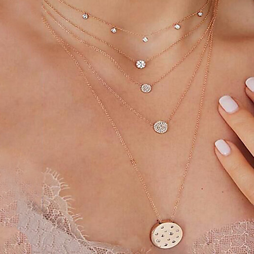 

Women's Necklace Friends European Romantic Casual / Sporty Sweet Chrome Gold 56 cm Necklace Jewelry 1pc For Street Festival