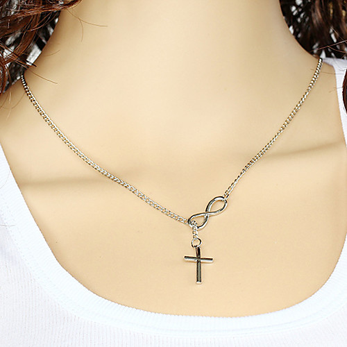 

Women's Pendant Necklace Necklace Friends European Romantic Casual / Sporty Sweet Chrome Silver 45 cm Necklace Jewelry 1pc For Street Festival