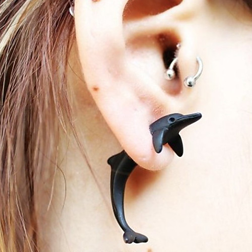 

Women's Earrings Holiday Wedding Birthday Romantic Earrings Jewelry Black For Holiday Date Street Birthday Party Festival 1 Piece
