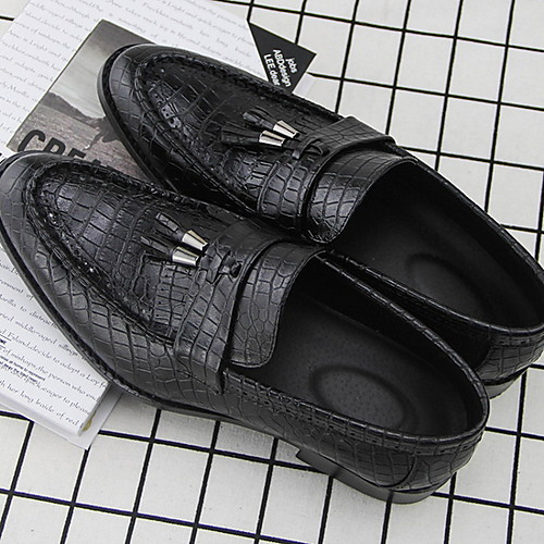 

Men's PU Spring & Summer Vintage Loafers & Slip-Ons Black / Yellow / Red
