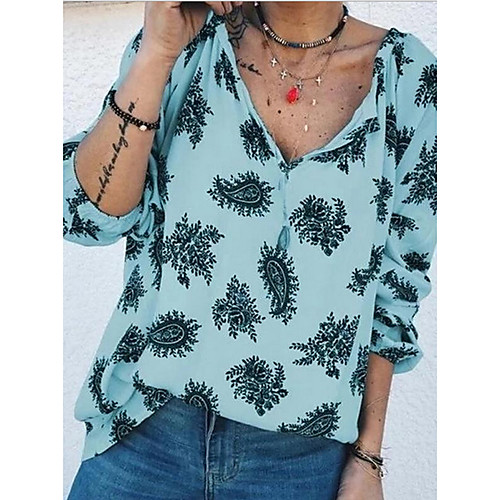 

Women's Daily Shirt - Geometric White