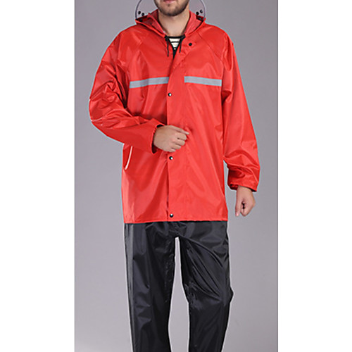 

Protective Clothing Anti Dust And Droplet Men's Daily Fall & Winter Long Coat, Color Block Stand Long Sleeve Polyester Wine / Black