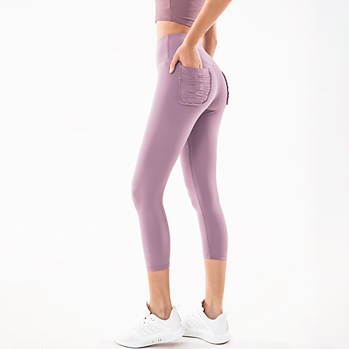 

Women's Sporty / Basic Legging - Solid Colored High Waist Blushing Pink Army Green Dusty Rose S M L