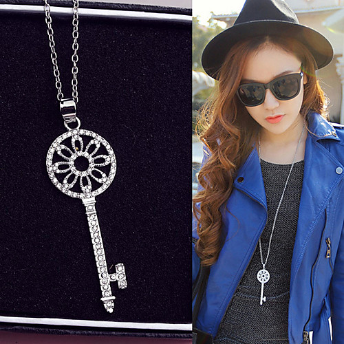 

Women's Pendant Necklace Necklace Friends European Romantic Casual / Sporty Sweet Chrome Silver 70 cm Necklace Jewelry 1pc For Street Festival
