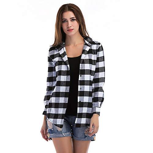 

Women's Blazer Notch Lapel Polyester Red / Black