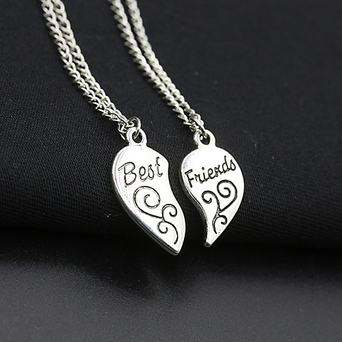 

Women's Necklace Friends European Romantic Casual / Sporty Sweet Chrome Silver 46 cm Necklace Jewelry 1pc For Street Festival