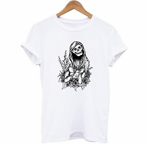 

Women's Daily T-shirt - Skull White