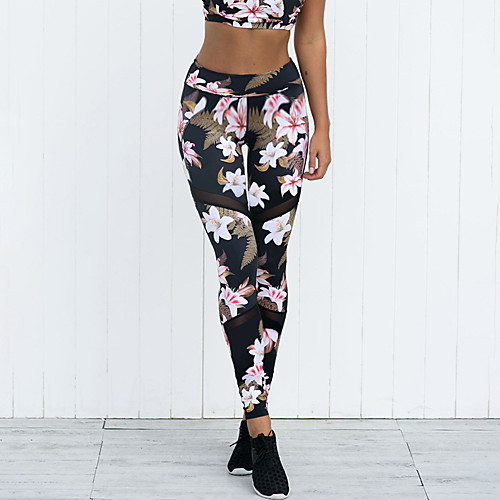 

Women's Sporty / Basic Jogger / Sweatpants Pants - Plants / Floral / Print Tropical Leaf, Classic / Sporty / Patchwork Black S M L