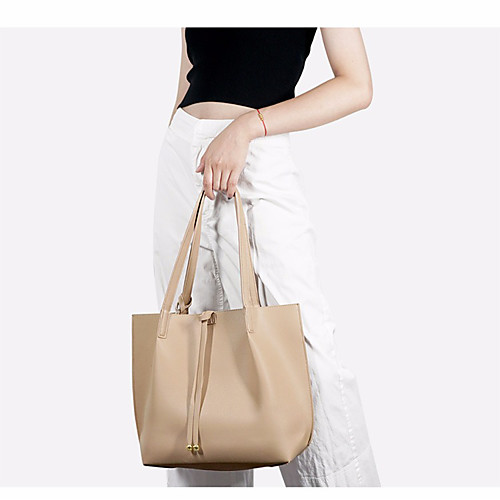 

Women's PU Top Handle Bag Solid Color Khaki / Green / Black